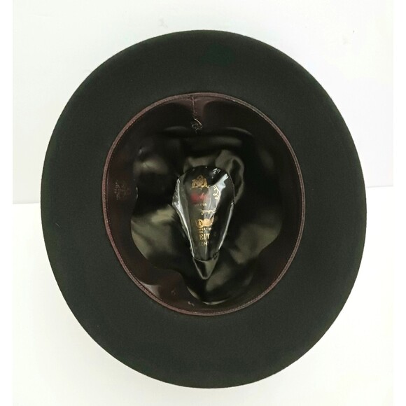 VTG Huckel Tyrolean Dk Green Wool Felt Hunting Mountain Hat Sz M /22" Braid Trim - Picture 8 of 12